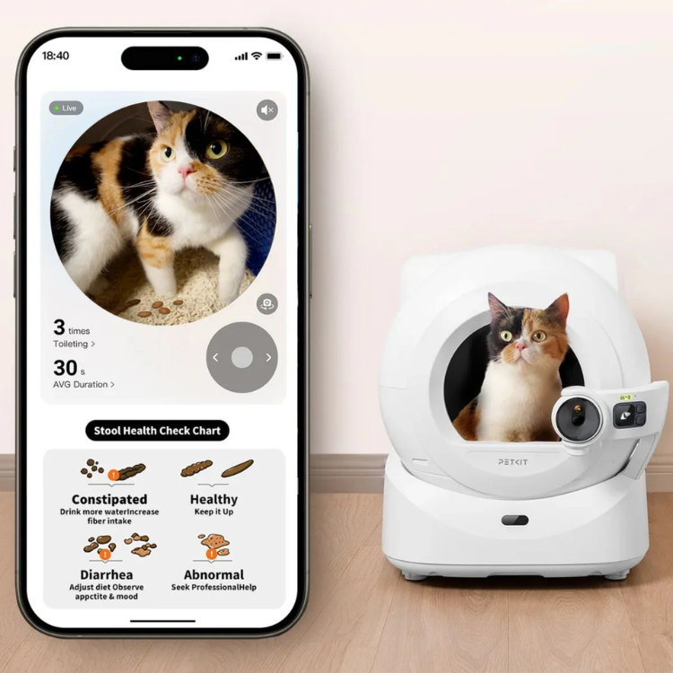 Caixa de Areia Inteligente Petkit Purobot Ultra c/ Câmara Smart Cat Litter Box