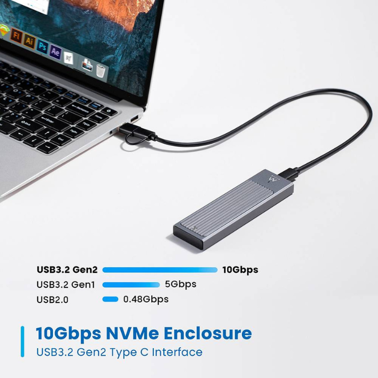 Caixa Externa Ewent EW7022 M.2 USB-C 3.2 Gen2 NVMe