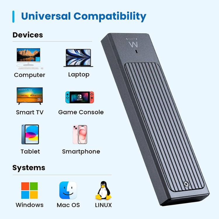 Caixa Externa Ewent EW7022 M.2 USB-C 3.2 Gen2 NVMe