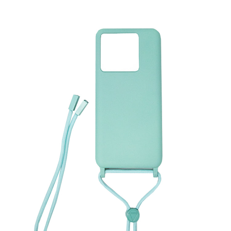 T-K Silikonhülle mit Kordel für Xiaomi 13T/Pro Türkisblau