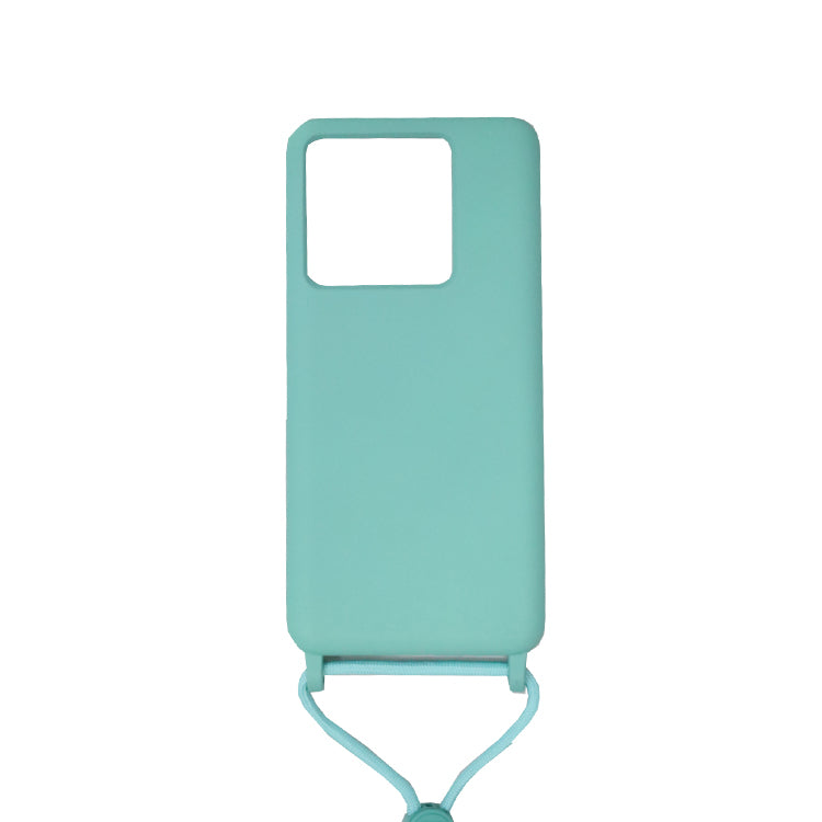 T-K Silikonhülle mit Kordel für Xiaomi 13T/Pro Türkisblau