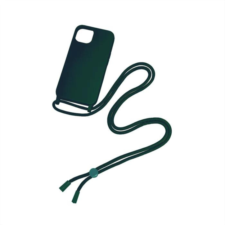 Rixus iPhone 15 Pro Max TPU Hülle Grün mit Kordel