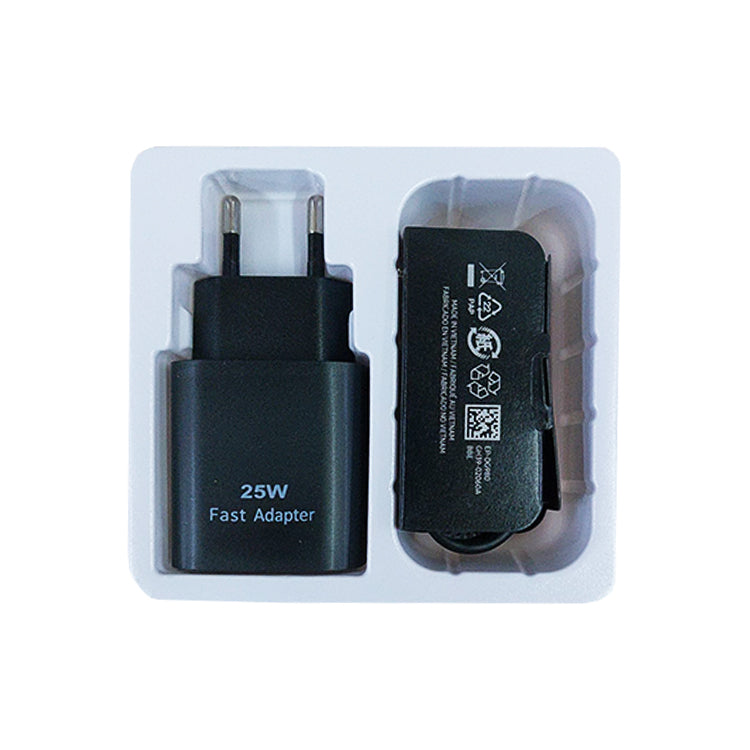 Fast Charge 25W USB-C Ladegerät + 1M Kabel Schwarz