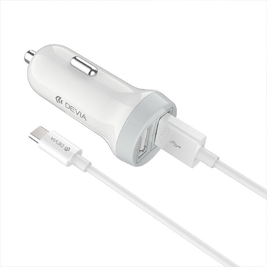 Carregador Isqueiro Devia Smart Series Lightning Branco