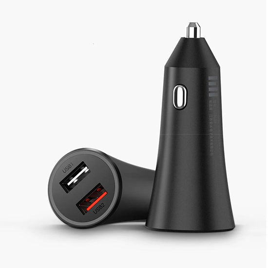 Xiaomi Mi Zigarettenanzünder-Ladegerät 37W 5V 1x USB 2A + 1x USB 3A Schwarz