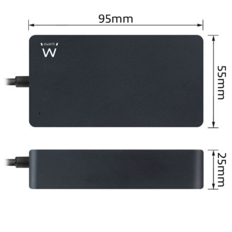 Ewent USB-C 65W Laptop-Ladegerät, Schwarz