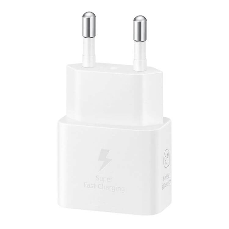 Carregador Samsung Fast Charging 25W + Cabo USB-C Branco