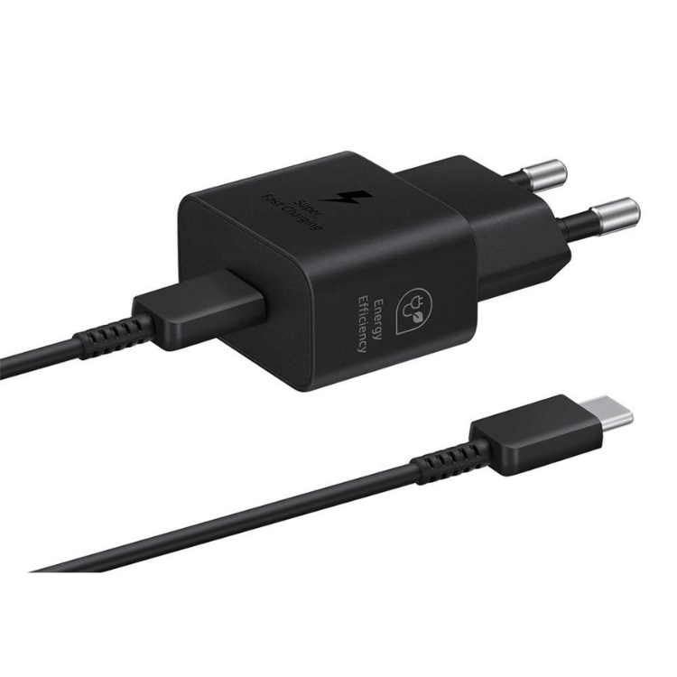 Samsung FastCharging Ladegerät EP-T2510 25W + USB-C-Kabel Schwarz