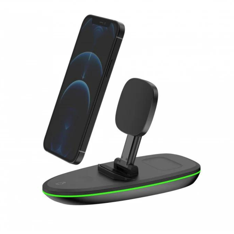 Carregador Wireless Charger Rixus RXWC43 3-1 Preto