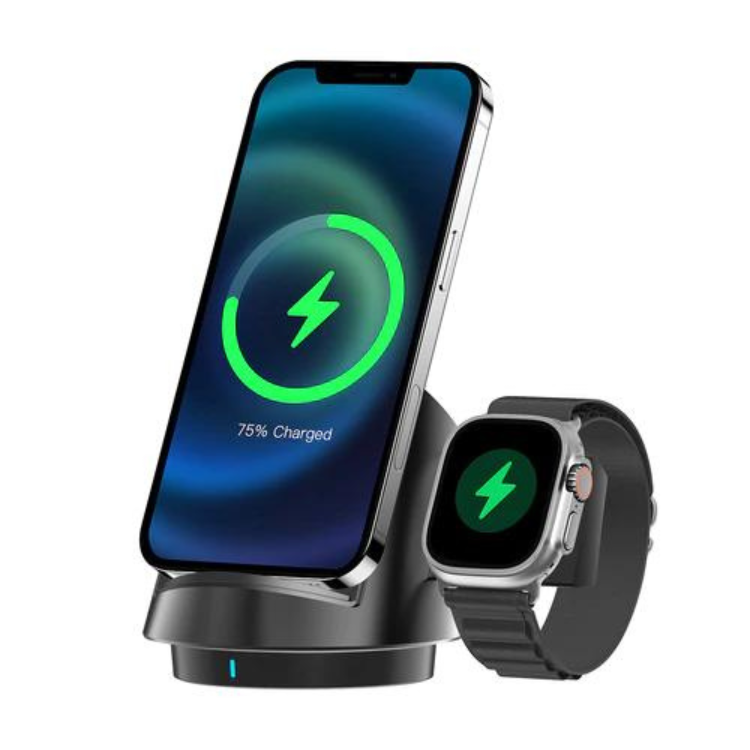 Carregador Wireless Charger Rixus RXWC57 3-1 Preto