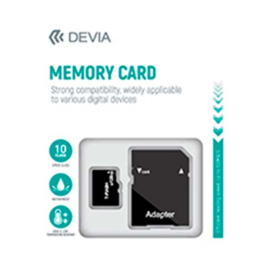 DEVIA 64GB MicroSD card with SD adapter, black, C10.
