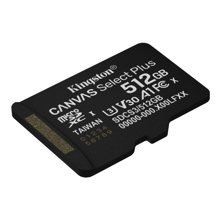 Cartão Memória Kingston Canvas Select Plus microSDXC 512GB c/ Adaptador SD