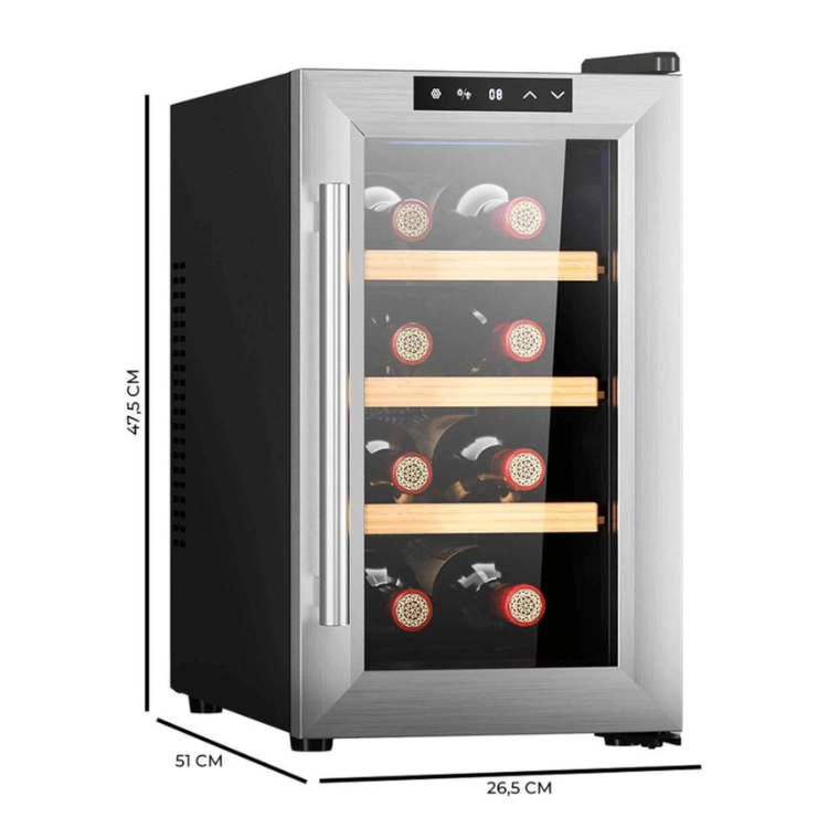 Cave de Vinhos Cecotec Bolero GrandSommelier 830 CoolWood 8 Garrafas 21L