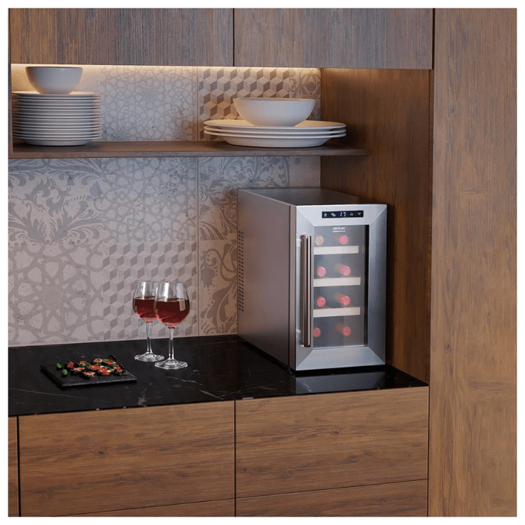 Cave de Vinhos Cecotec Bolero GrandSommelier 830 CoolWood 8 Garrafas 21L