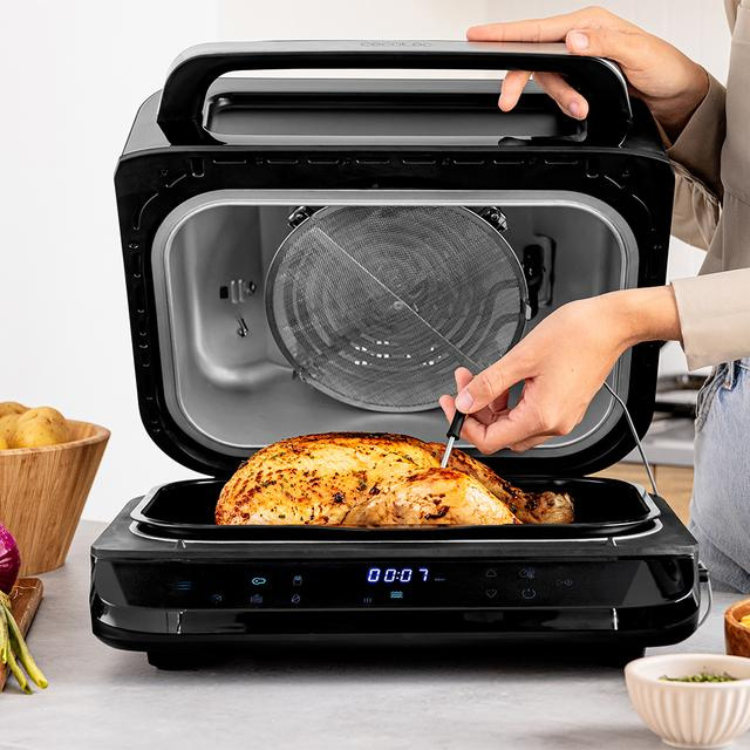 Fritadeira Cecotec Air Fryer Cecofry FireDome 6000 Grill 6L 2400W Preto