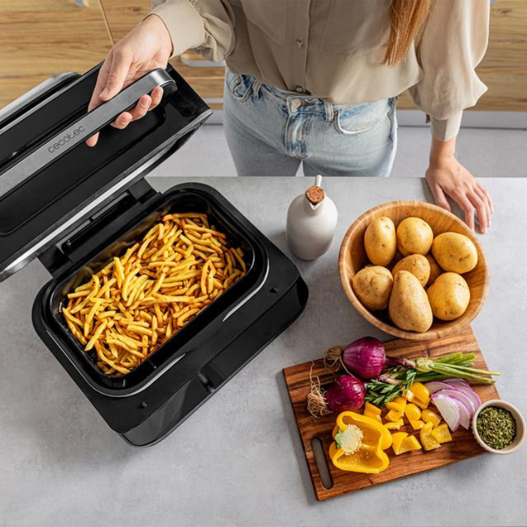 Fritadeira Cecotec Air Fryer Cecofry FireDome 6000 Grill 6L 2400W Preto