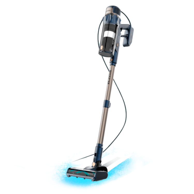 Cecotec Conga Rockstar 800 upright vacuum, blue and silver, 500W.