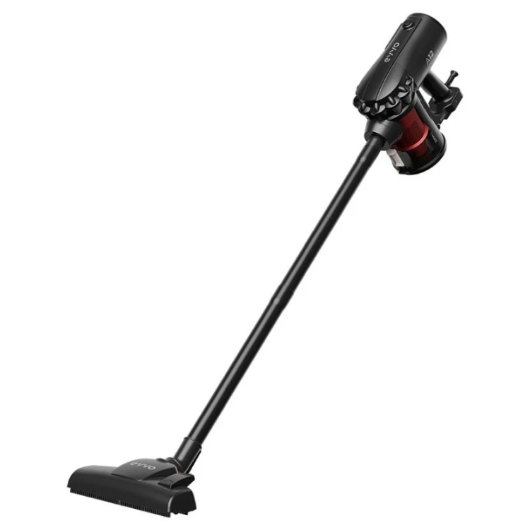 Cecotec Evvo A12 upright vacuum cleaner, black with red accents, 600W.