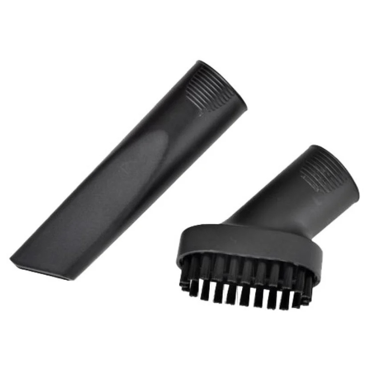 Black vacuum cleaner attachments, one with bristles, Cecotec Evvo A12.