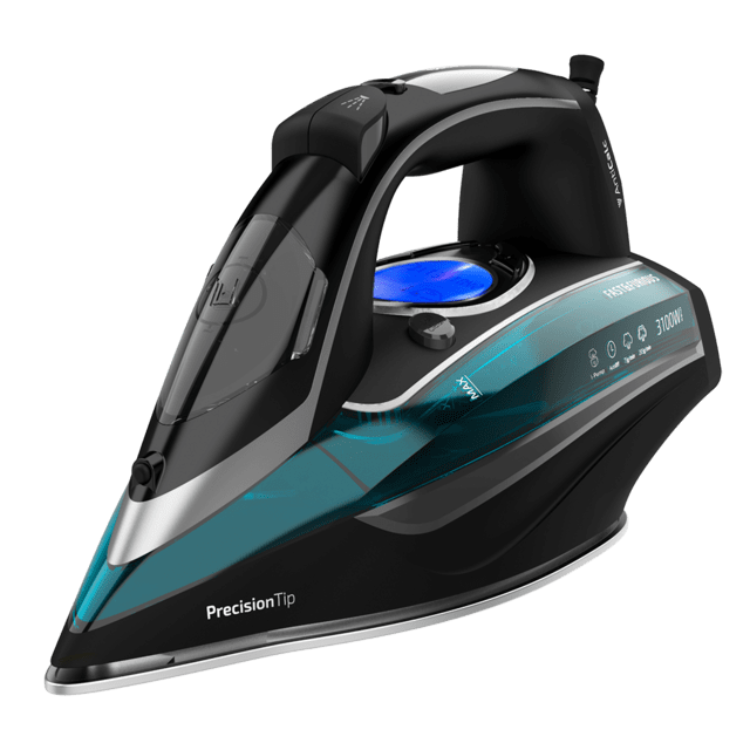 Cecotec Fast&Furious 6060 Ultra steam iron, black and teal, 3100W, PrecisionTip.