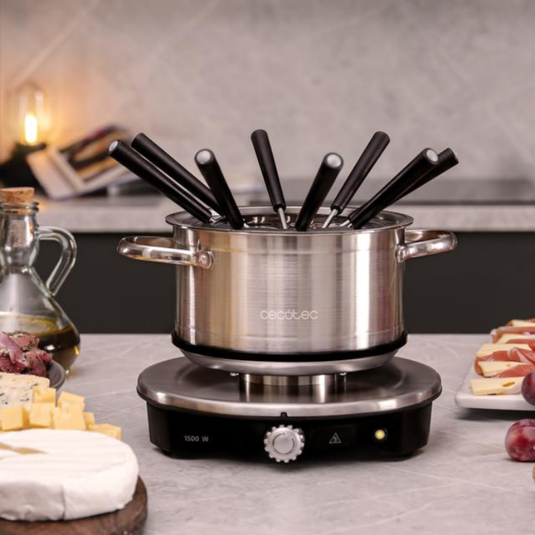 Fondue Elétrico c/ 8 Espetos Cecotec Fun Gourmet Fondue Advance 1500W