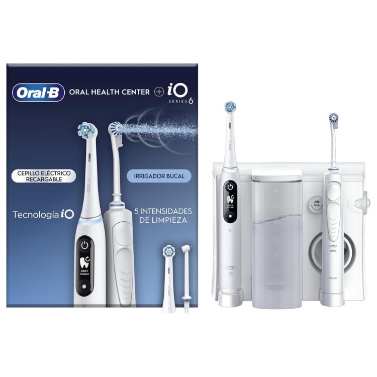 Pack Higiene Dentária Oral-B Escova + Irrigador Oxyjet iO6 Branco
