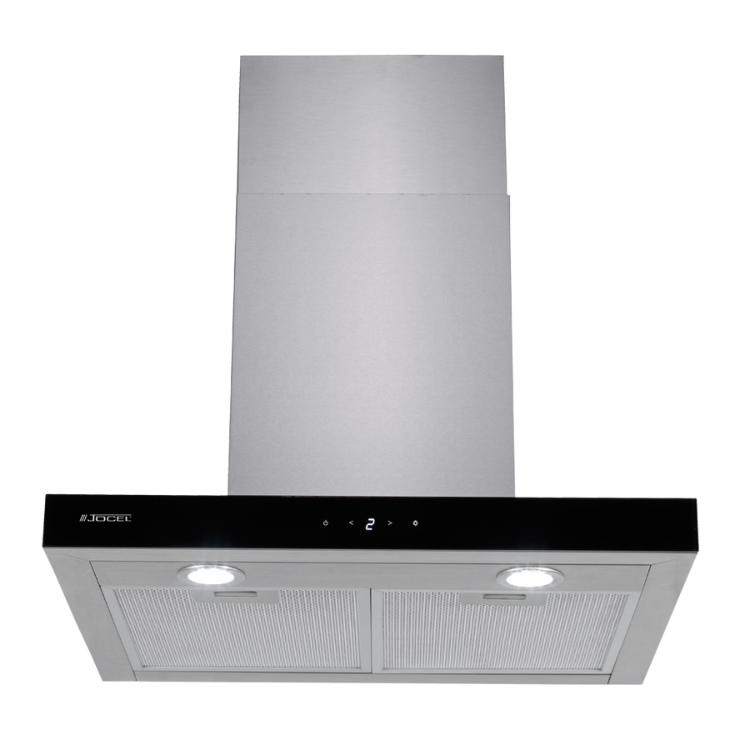 Exaustor de parede Jocel JCEID60-007520, 60cm, inox, com comandos e iluminação.