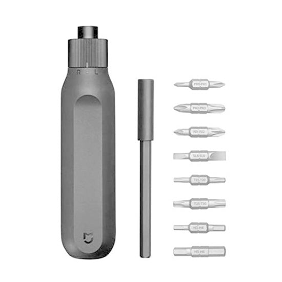 Xiaomi Mi Wiha 16-in-1 precision screwdriver set, gray, with interchangeable bits.