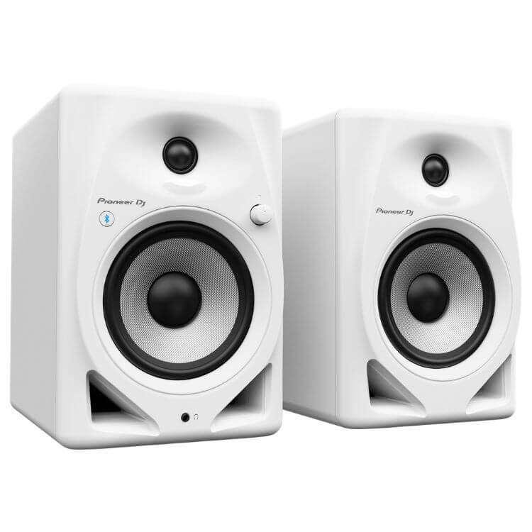 Coluna Monitora Bluetooth Pioneer DJ DM-50D 5" Par Branco