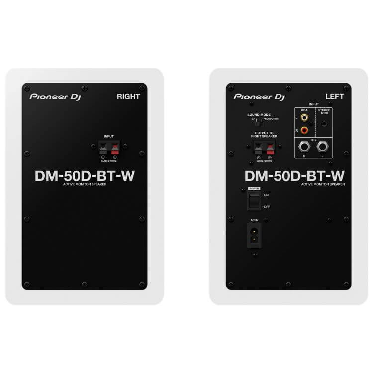 Coluna Monitora Bluetooth Pioneer DJ DM-50D 5" Par Branco