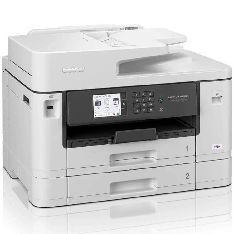 Impressora Multifunções Brother MFCJ-5740DW Jato de Tinta A3 Duplex Wi-Fi Fax