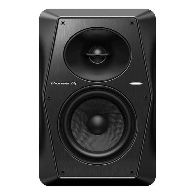Black Pioneer DJ VM-50 monitor speaker, 30W, with two woofers.