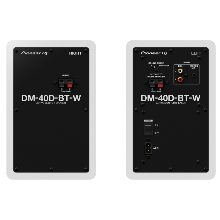Bluetooth-Monitorlautsprecher Pioneer DJ DM-40D 4" 2er-Pack Weiß