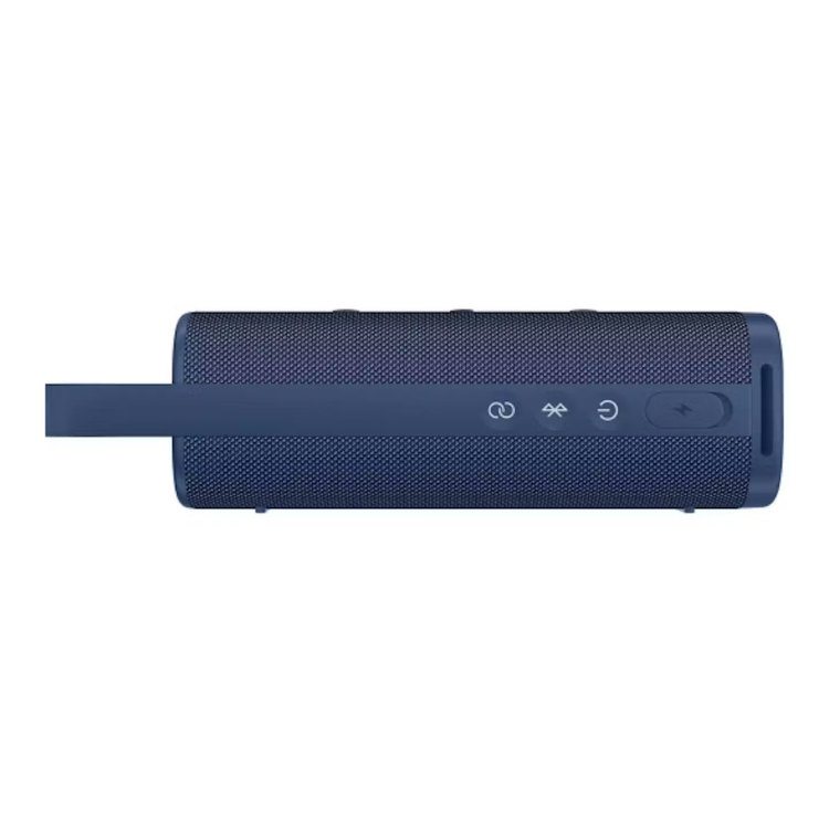 Xiaomi Sound Outdoor Bluetooth speaker, 30W, blue, cylindrical with textured surface and control buttons.