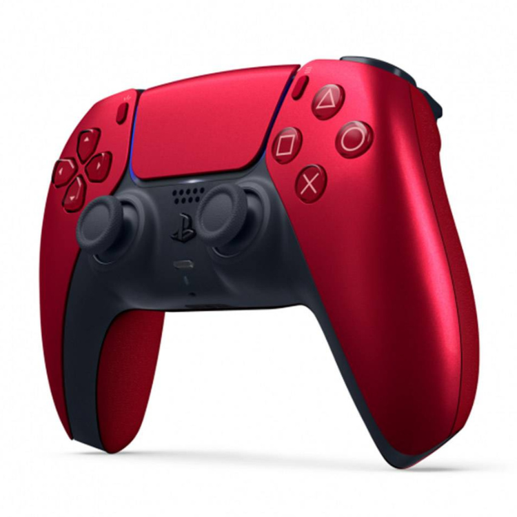 Sony PS5 DualSense wireless controller, red, black accents.
