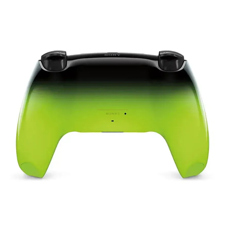 Sony PS5 DualSense wireless controller, Remix Green, gradient black to green design.