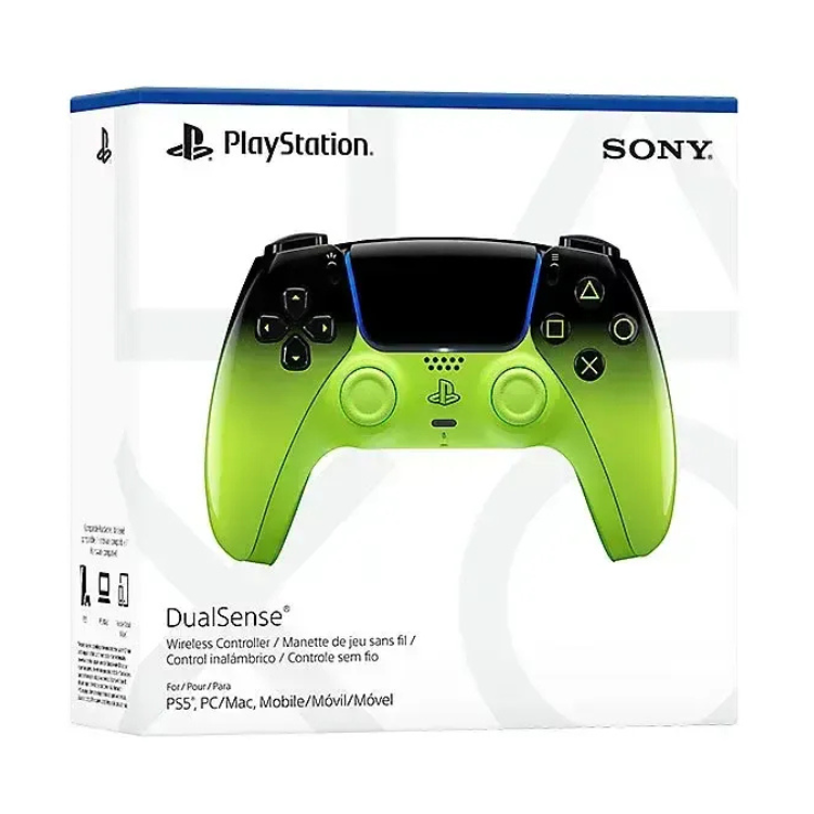 Sony DualSense Wireless Controller, Remix Green, PS5, wireless game controller.