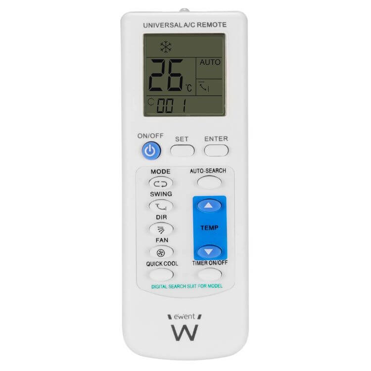 Comando Universal Ar Condicionado Ewent EW1579 c/ Suporte de Parede