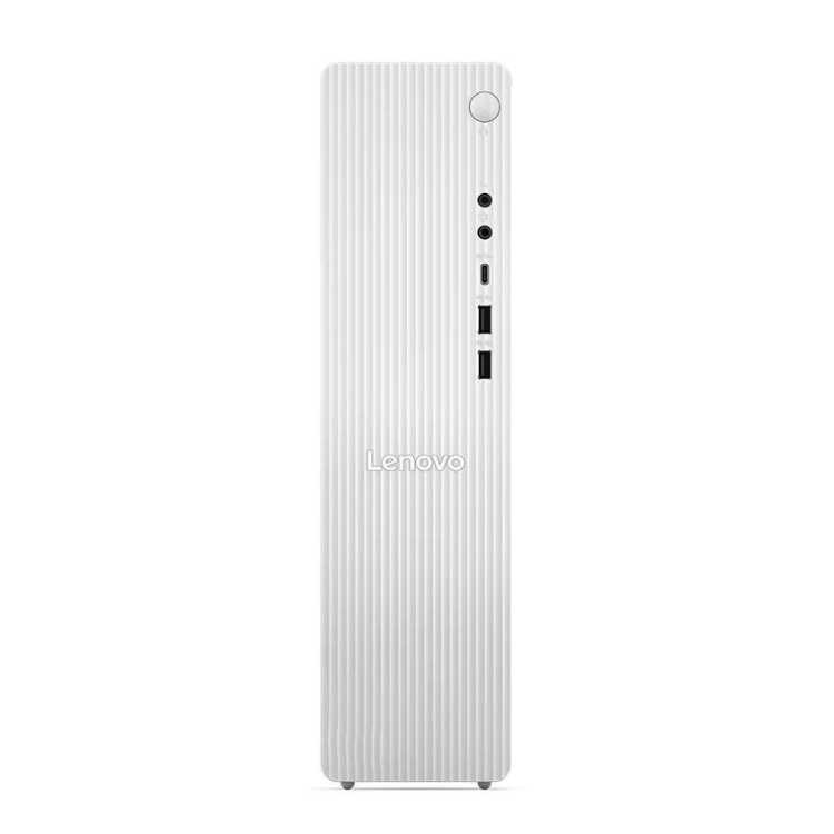 Lenovo IdeaCentre Tower 08IRH9, grey desktop computer, front view.