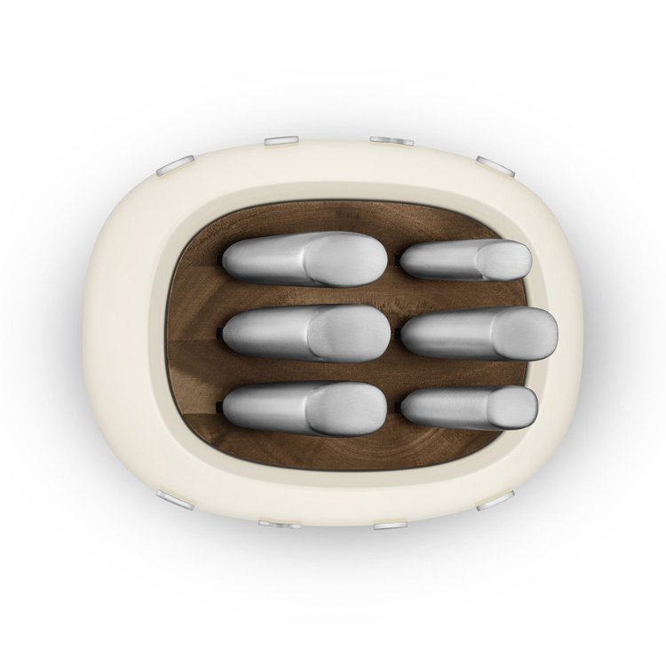 6-teiliges Messerset Smeg 50's Style Creme