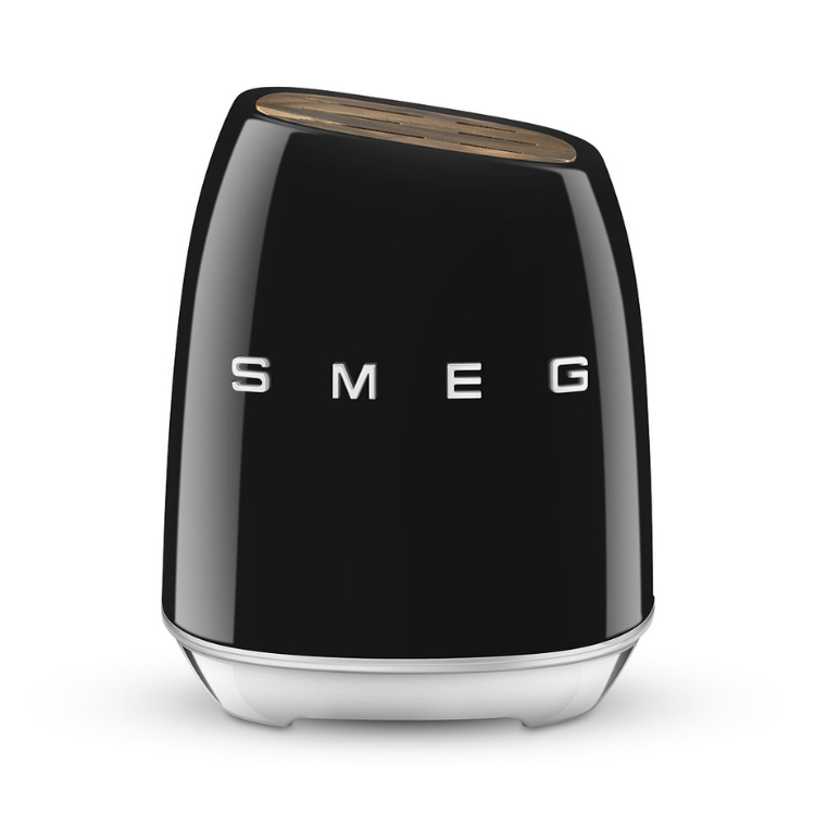 SMEG 50’s Style Messerblock mit 6 Messern, schwarz
