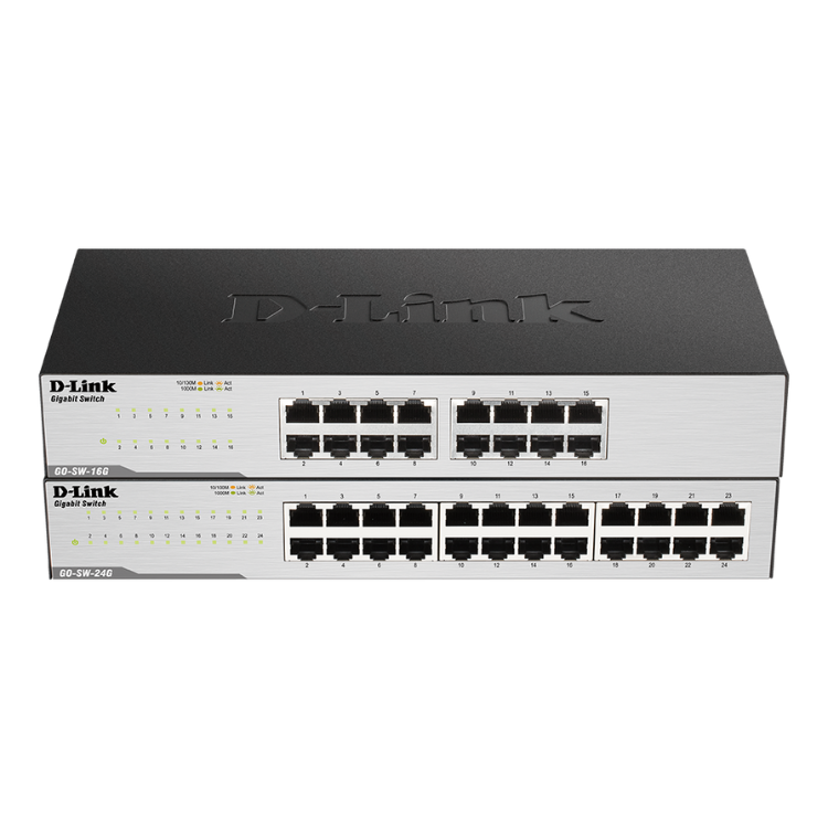 Switch D-Link 16 Portas Gigabit UnManaged Rack