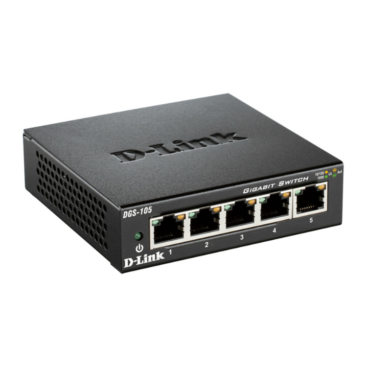 Switch D-Link 5 Portas Gigabit UnManaged Metal