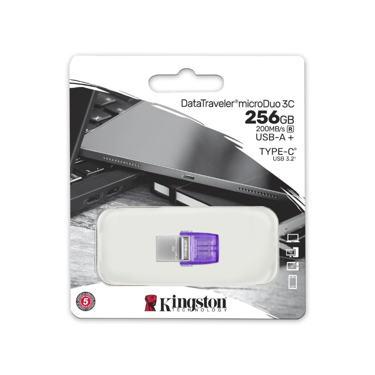 Pen Drive Kingston DataTravel 256GB MicroDUO USB 3.2