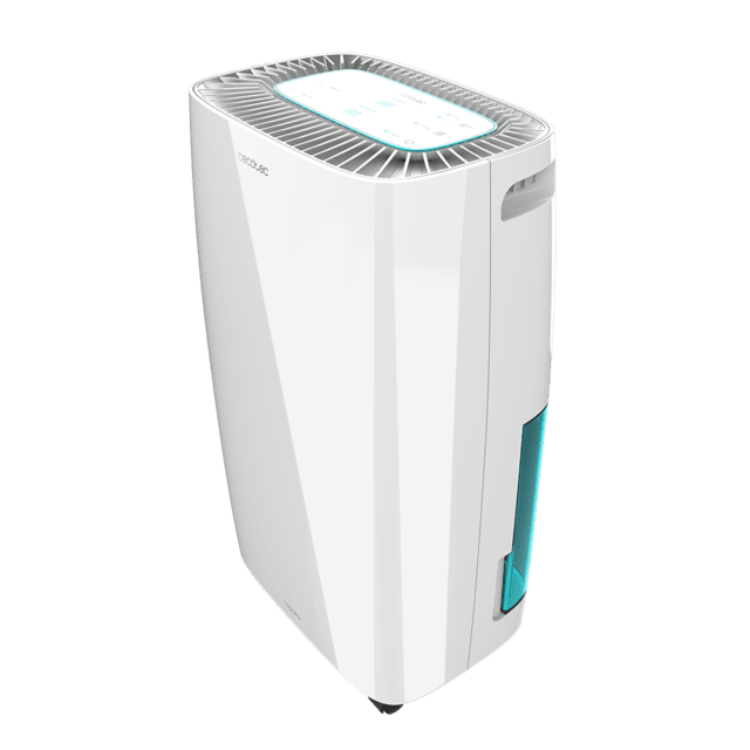 Cecotec BigDry 4000 Expert dehumidifier, white, 2.5L tank, blue accents, digital display.