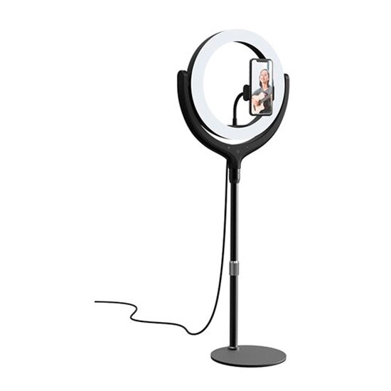 Tiktok-Halterung DEVIA Stand-LED-Ringlicht 12" 1,7 m Schwarz