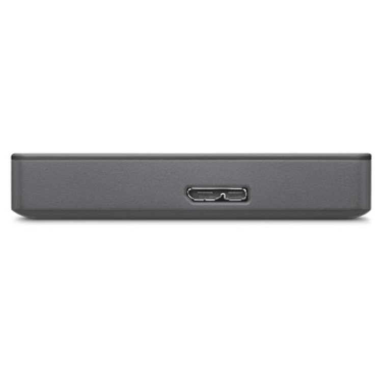 Seagate 2TB grey portable hard drive, 2.5", USB 3.0 port visible.