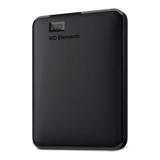 Black WD Elements external hard drive, 2.5 inch, USB 3.0, 4TB.