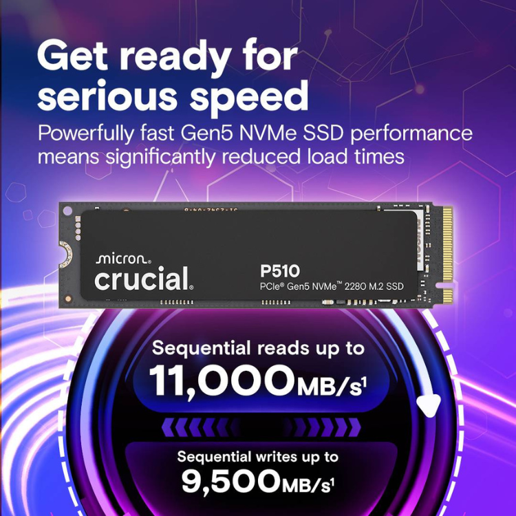 Crucial P510 Plus M.2 2TB NVMe PCIe SSD