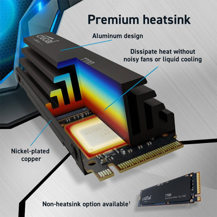 Disco SSD Crucial T700 M.2 1TB NVMe PCIe